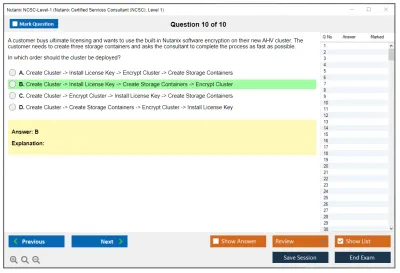 Nutanix NCSC-Level-1 Nutanix Certified Services Consultant (NCSC): Level 1 Practice test exam simulator test engine exam Prep practice test questions answers Image 10