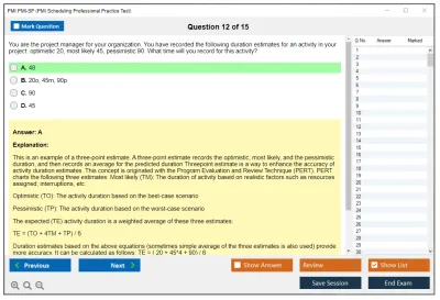 PMI PMI-SP PMI Scheduling Professional Practice test exam simulator test engine exam Prep practice test questions answers Image 12