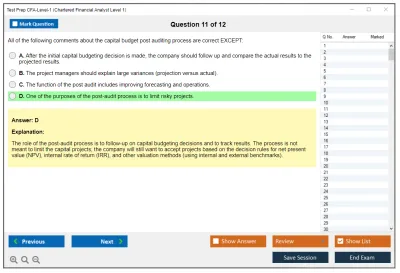 Test Prep CFA-Level-1 Chartered Financial Analyst Level 1 Practice test exam simulator test engine exam Prep practice test questions answers Image 11