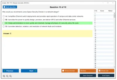 Juniper JN0-1101 Design-Associate (JNCDA) Practice test exam simulator test engine exam Prep practice test questions answers Image 10