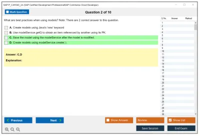 SAP P_C4H340_24 SAP Certified Development ProfessionalSAP Commerce Cloud Developer Practice test exam simulator test engine exam Prep practice test questions answers Image 2