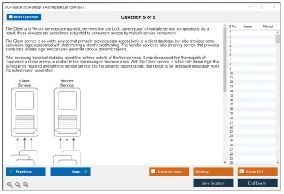 SOA S90.09 SOA Design & Architecture Lab Practice test exam simulator test engine exam Prep practice test questions answers Image 5