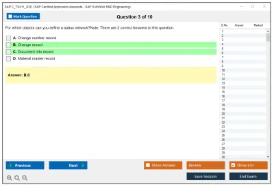 SAP C_TS411_2021 SAP Certified Application Associate - SAP S/4HANA R&D Engineering Practice test exam simulator test engine exam Prep practice test questions answers Image 3