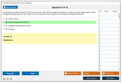 HP HPE0-S56 Building HPE Hybrid IT Solutions Practice test exam simulator test engine exam Prep practice test questions answers Image 8
