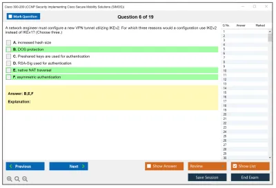 Cisco 300-209 CCNP Security Implementing Cisco Secure Mobility Solutions (SIMOS) Practice test exam simulator test engine exam Prep practice test questions answers Image 6