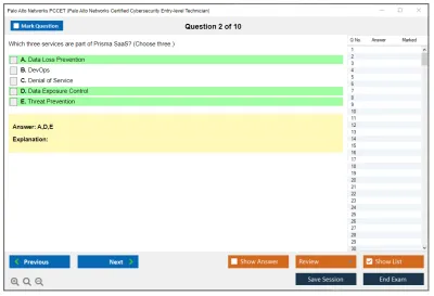 Palo Alto Networks PCCET Palo Alto Networks Certified Cybersecurity Entry-level Technician Practice test exam simulator test engine exam Prep practice test questions answers Image 2