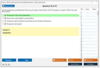 Genesys GCP-GC-ADM Genesys Cloud Certified Professional - Contact Center Administration Practice test exam simulator test engine exam Prep practice test questions answers Image 10