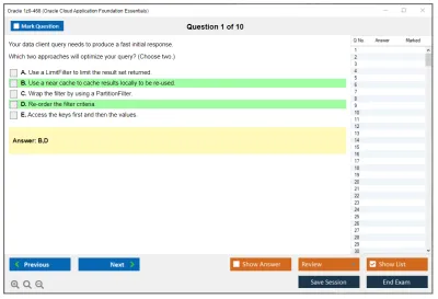 Oracle 1z0-468 Oracle Cloud Application Foundation Essentials Practice test exam simulator test engine exam Prep practice test questions answers Image 1