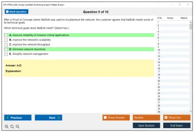 HP HPE6-A69 Aruba Certified Switching Expert Written Exam Practice test exam simulator test engine exam Prep practice test questions answers Image 5
