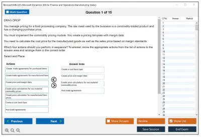Microsoft MB-320 Microsoft Dynamics 365 for Finance and Operations-Manufacturing  Practice test exam simulator test engine exam Prep practice test questions answers Image 1