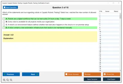 Copado Copado-Robotic-Testing Copado Robotic Testing Certification Exam Practice test exam simulator test engine exam Prep practice test questions answers Image 3