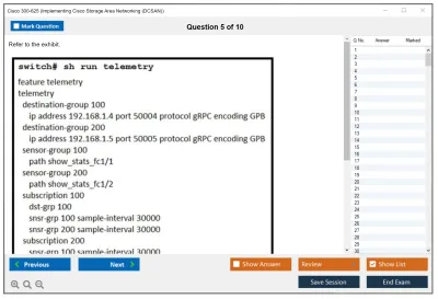 Cisco 300-625 Implementing Cisco Storage Area Networking (DCSAN) Practice test exam simulator test engine exam Prep practice test questions answers Image 5