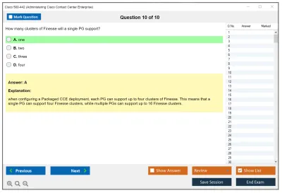 Cisco 500-442 Administering Cisco Contact Center Enterprise (CCEA) Practice test exam simulator test engine exam Prep practice test questions answers Image 10