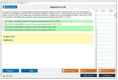Huawei H12-891_V1.0 HCIE-Datacom V1.0 Practice test exam simulator test engine exam Prep practice test questions answers Image 6