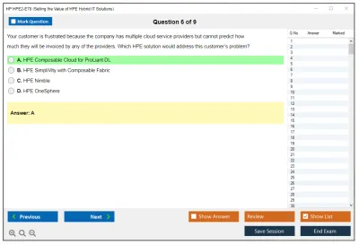 HP HPE2-E70 Selling the Value of HPE Hybrid IT Solutions Practice test exam simulator test engine exam Prep practice test questions answers Image 6
