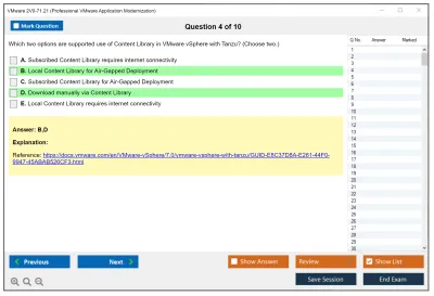 VMware 2V0-71.21 Professional VMware Application Modernization Practice test exam simulator test engine exam Prep practice test questions answers Image 4