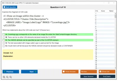 IBM C1000-004 IBM Cúram SPM V7.X Application Developer Practice test exam simulator test engine exam Prep practice test questions answers Image 4
