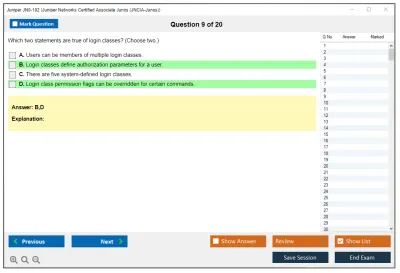 Juniper JN0-102 Juniper Networks Certified Associate Junos (JNCIA-Junos) Practice test exam simulator test engine exam Prep practice test questions answers Image 9