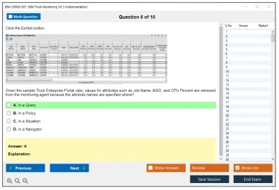 IBM C9560-507 IBM Tivoli Monitoring V6.3 Implementation Practice test exam simulator test engine exam Prep practice test questions answers Image 6