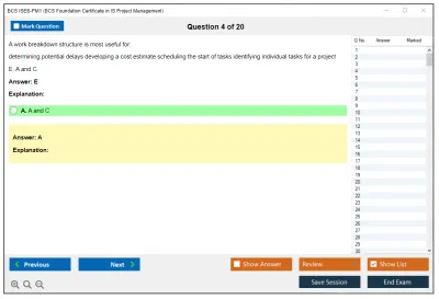 BCS ISEB-PM1 BCS Foundation Certificate in IS Project Management Practice test exam simulator test engine exam Prep practice test questions answers Image 4