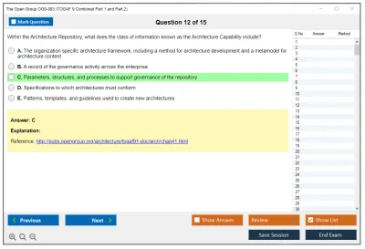 The Open Group OG0-093 TOGAF 9.2 Combined Part 1 and Part 2 Practice test exam simulator test engine exam Prep practice test questions answers Image 12