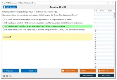 Avaya 7492X Avaya Aura® Call Center Elite Support Exam Practice test exam simulator test engine exam Prep practice test questions answers Image 10