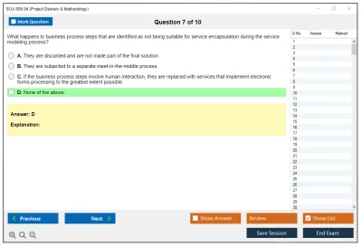 SOA S90.04 Project Delivery & Methodology Practice test exam simulator test engine exam Prep practice test questions answers Image 7