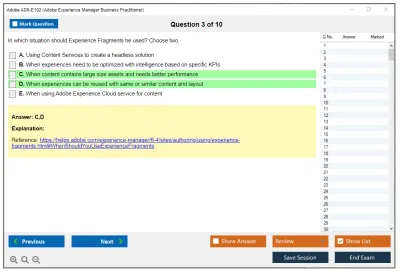 Adobe AD0-E102 Adobe Experience Manager Business Practitioner Practice test exam simulator test engine exam Prep practice test questions answers Image 3