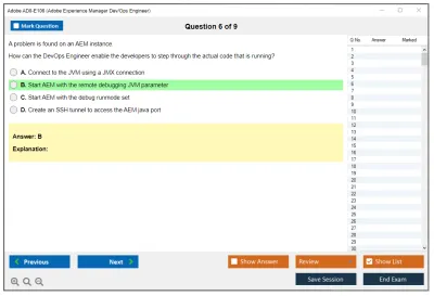 Adobe AD0-E106 Adobe Experience Manager Dev/Ops Engineer Practice test exam simulator test engine exam Prep practice test questions answers Image 6