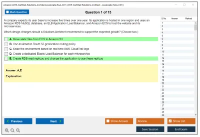 Amazon AWS AWS-Certified-Solutions-Architect-Associate-SAA-C01 AWS Certified Solutions Architect - Associate (SAA-C01) Practice test exam simulator test engine exam Prep practice test questions answers Image 1