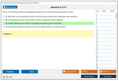 SOA S90.08 Advanced SOA Design & Architecture Practice test exam simulator test engine exam Prep practice test questions answers Image 6