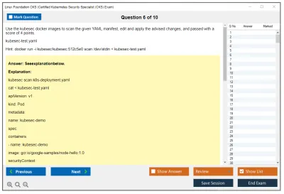 Linux Foundation CKS Certified Kubernetes Security Specialist (CKS) Practice test exam simulator test engine exam Prep practice test questions answers Image 6