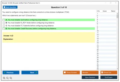 Brocade 143-085 Brocade Certified Fabric Professional Gen 5 Practice test exam simulator test engine exam Prep practice test questions answers Image 3