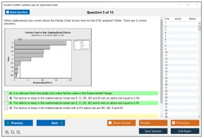 GAQM CLSSBB Certified Lean Six Sigma Black Belt (CLSSBB) Practice test exam simulator test engine exam Prep practice test questions answers Image 5