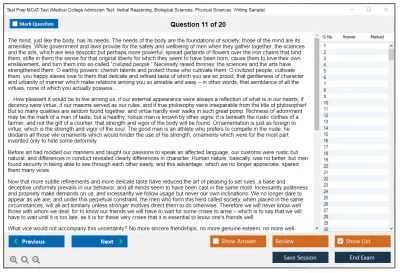 Test Prep MCAT-Test Medical College Admission Test: Verbal Reasoning, Biological Sciences, Physical Sciences, Writing Sample Practice test exam simulator test engine exam Prep practice test questions answers Image 11