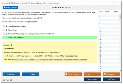 Microsoft MB-700 Microsoft Dynamics 365: Finance and Operations Apps Solution Architect Practice test exam simulator test engine exam Prep practice test questions answers Image 10
