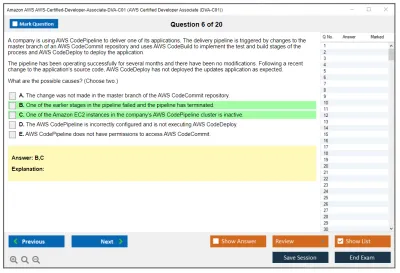 Amazon AWS AWS-Certified-Developer-Associate-DVA-C01 AWS Certified Developer Associate (DVA-C01) Practice test exam simulator test engine exam Prep practice test questions answers Image 6