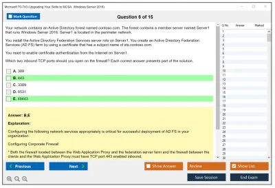 Microsoft 70-743 Upgrading Your Skills to MCSA: Windows Server 2016 Practice test exam simulator test engine exam Prep practice test questions answers Image 6
