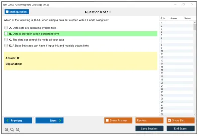 IBM C2090-424 InfoSphere DataStage v11.3 Practice test exam simulator test engine exam Prep practice test questions answers Image 8