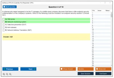CertNexus CFR-410 CyberSec First Responder (CFR) Exam Practice test exam simulator test engine exam Prep practice test questions answers Image 4