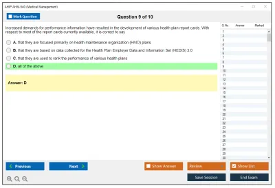 AHIP AHM-540 Medical Management Practice test exam simulator test engine exam Prep practice test questions answers Image 9