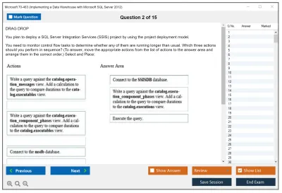 Microsoft 70-463 Implementing a Data Warehouse with Microsoft SQL Server 2012 Practice test exam simulator test engine exam Prep practice test questions answers Image 2