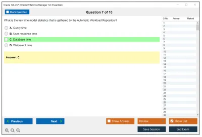 Oracle 1z0-457 Oracle Enterprise Manager 12c Essentials Practice test exam simulator test engine exam Prep practice test questions answers Image 7