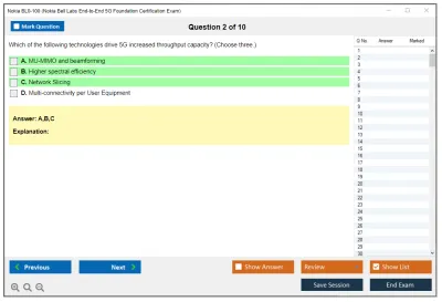 Nokia BL0-100 Nokia Bell Labs 5G Foundation Practice test exam simulator test engine exam Prep practice test questions answers Image 2