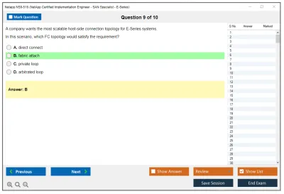 Netapp NS0-516 NetApp Certified Implementation Engineer - SAN Specialist - E-Series Practice test exam simulator test engine exam Prep practice test questions answers Image 9
