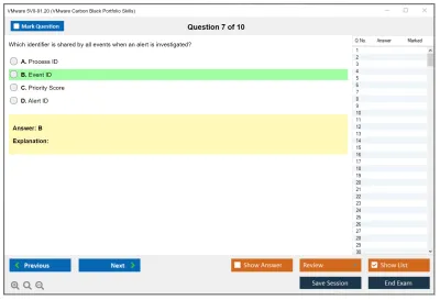 VMware 5V0-91.20 VMware Carbon Black Portfolio Skills Practice test exam simulator test engine exam Prep practice test questions answers Image 7