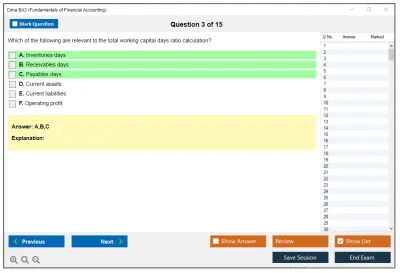 Cima BA3 Fundamentals of Financial Accounting Practice test exam simulator test engine exam Prep practice test questions answers Image 3