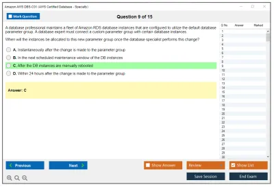 Amazon AWS DBS-C01 AWS Certified Database - Specialty Practice test exam simulator test engine exam Prep practice test questions answers Image 9