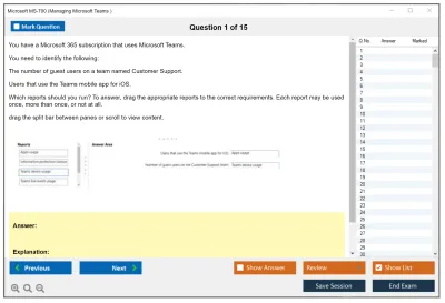 Microsoft MS-700 Managing Microsoft Teams Practice test exam simulator test engine exam Prep practice test questions answers Image 1