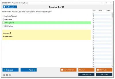 EMC DEA-5TT2 Associate - Networking Version 2.0?(DCA) Practice test exam simulator test engine exam Prep practice test questions answers Image 4